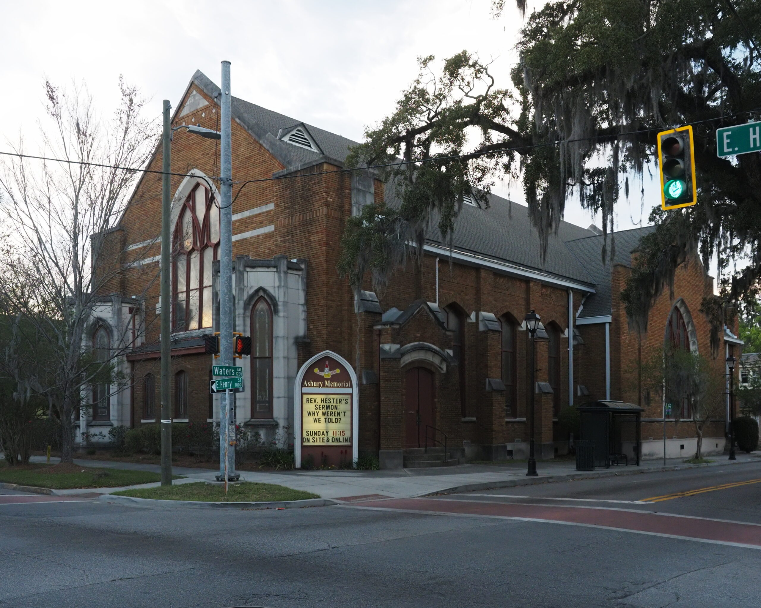 Exterior of Asbury Memorial Church in Savannah