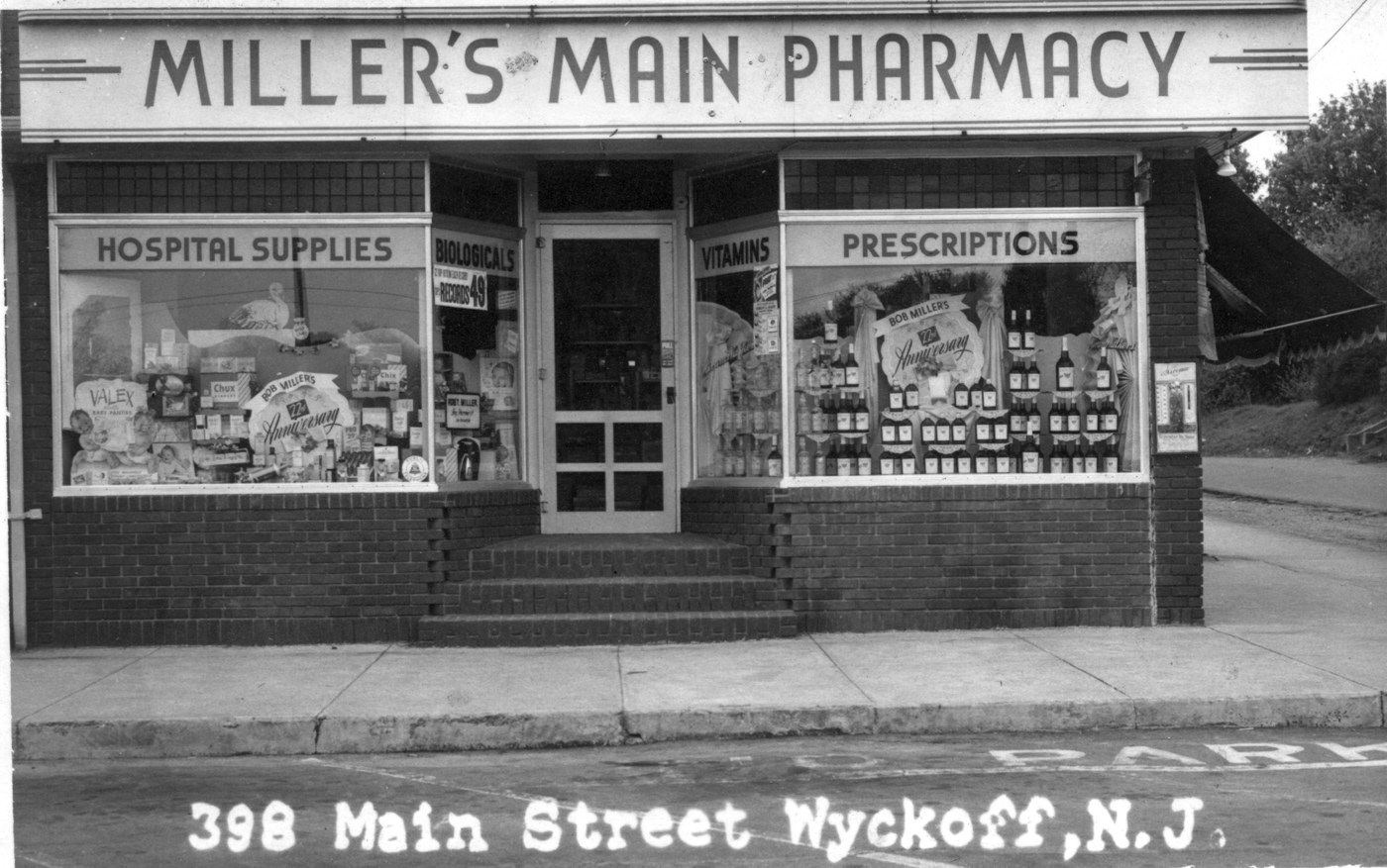 Historic Millers Pharmacy storefront