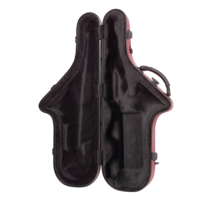 BAM CABINE Tenor Sax Case red open