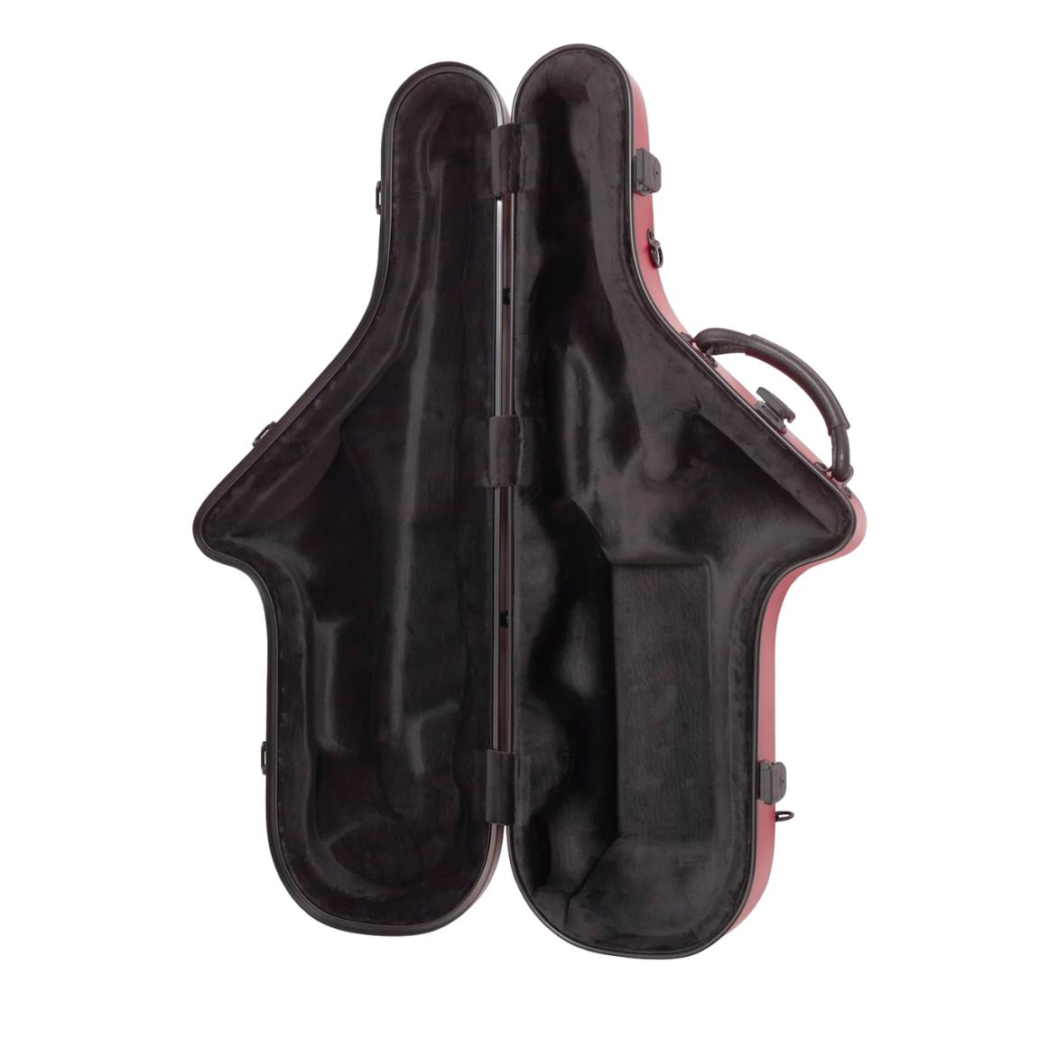BAM CABINE Tenor Sax Case red open
