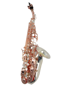 Victory Revelation Series Special Edition Curved Soprano Saxophone - Silver Plated/Rose Gold Keys