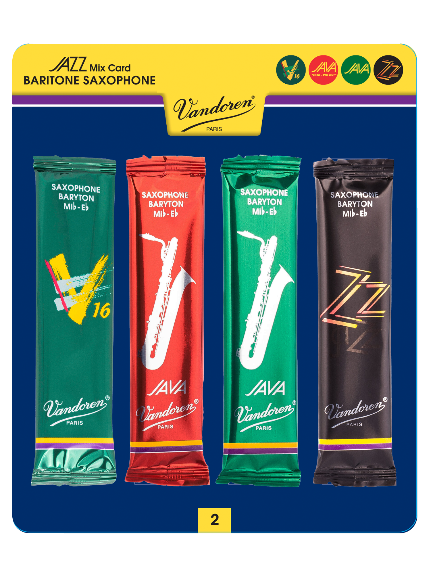 Vandoren Jazz Baritone Saxophone Mix Card
